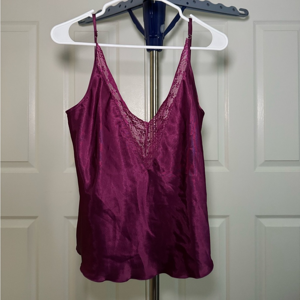 Elegant Purple Satin Camisole